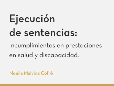 Curso: Ejecución de sentencias salud y discapacidad