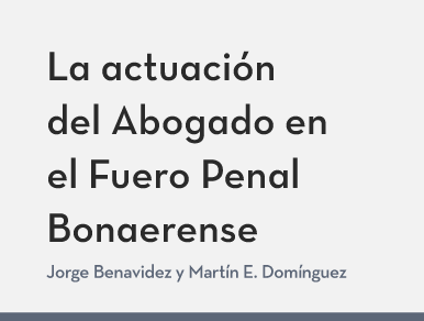 Actuación Fuero Penal Bonaerense