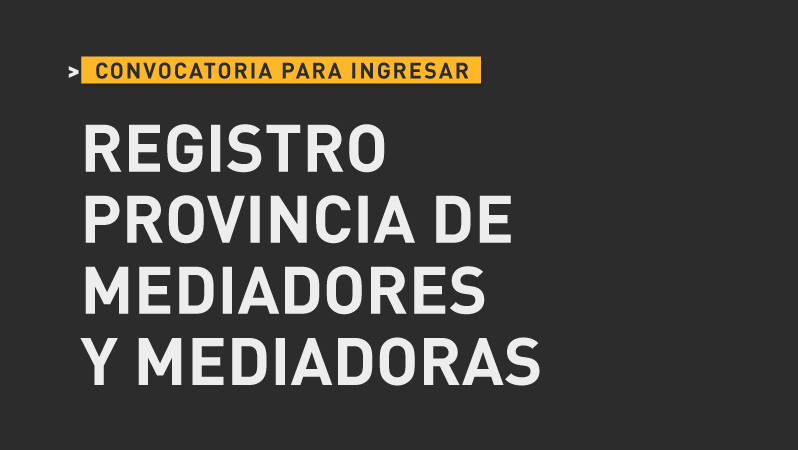 Inscripción Registro Mediadores
